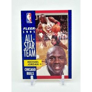 Michael Jordan Fleer 1991 All-Star Team Card #211 Rare